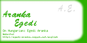aranka egedi business card